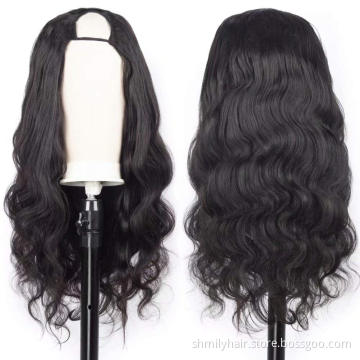 Wholesale U Part Wig Human Hair , 10A Virgin Brazilian Natural Hair Kinky Straight Curly Wigs, U Part Wigs For Black Woman